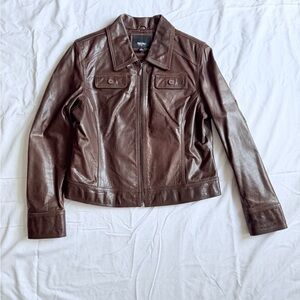Mossimo Dark Brown Leather Jacket